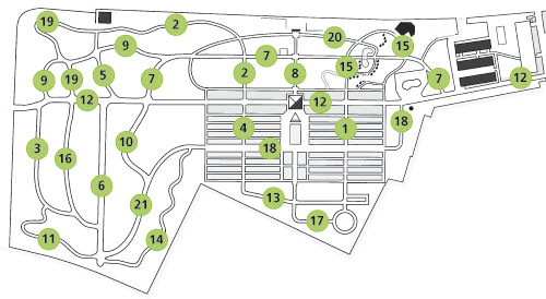 Lageplan Botanischer Garten