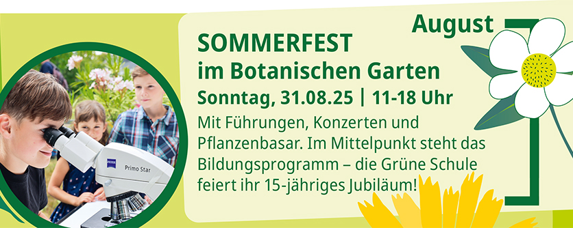 Endlich wieder Sommerfest im Botanischen Garten!