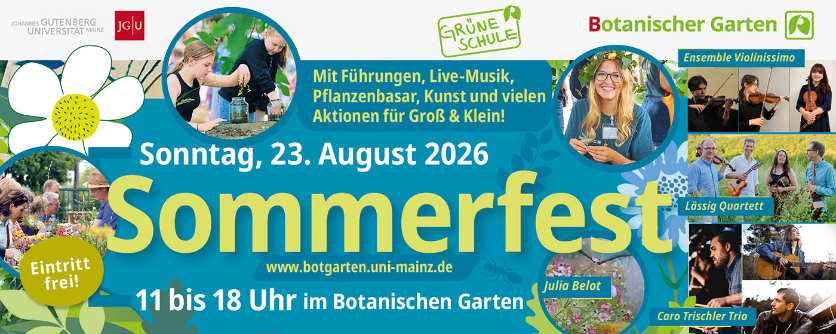 Sommerfest im Botanischen Garten | Sonntag, 23. August von 11 - 18 Uhr